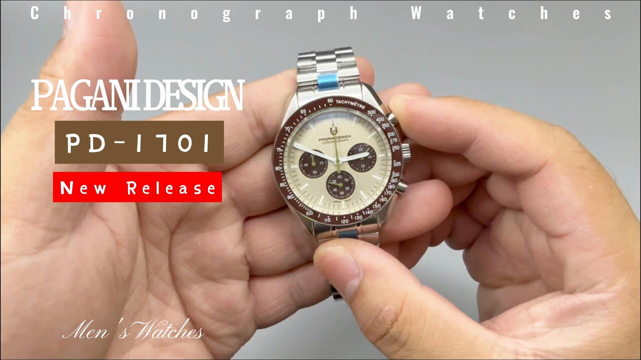 PAGANI DESIGN 【週末セール開催中】 PAGANI DESIGN Luxury Quartz Men's Chronograph Watch with