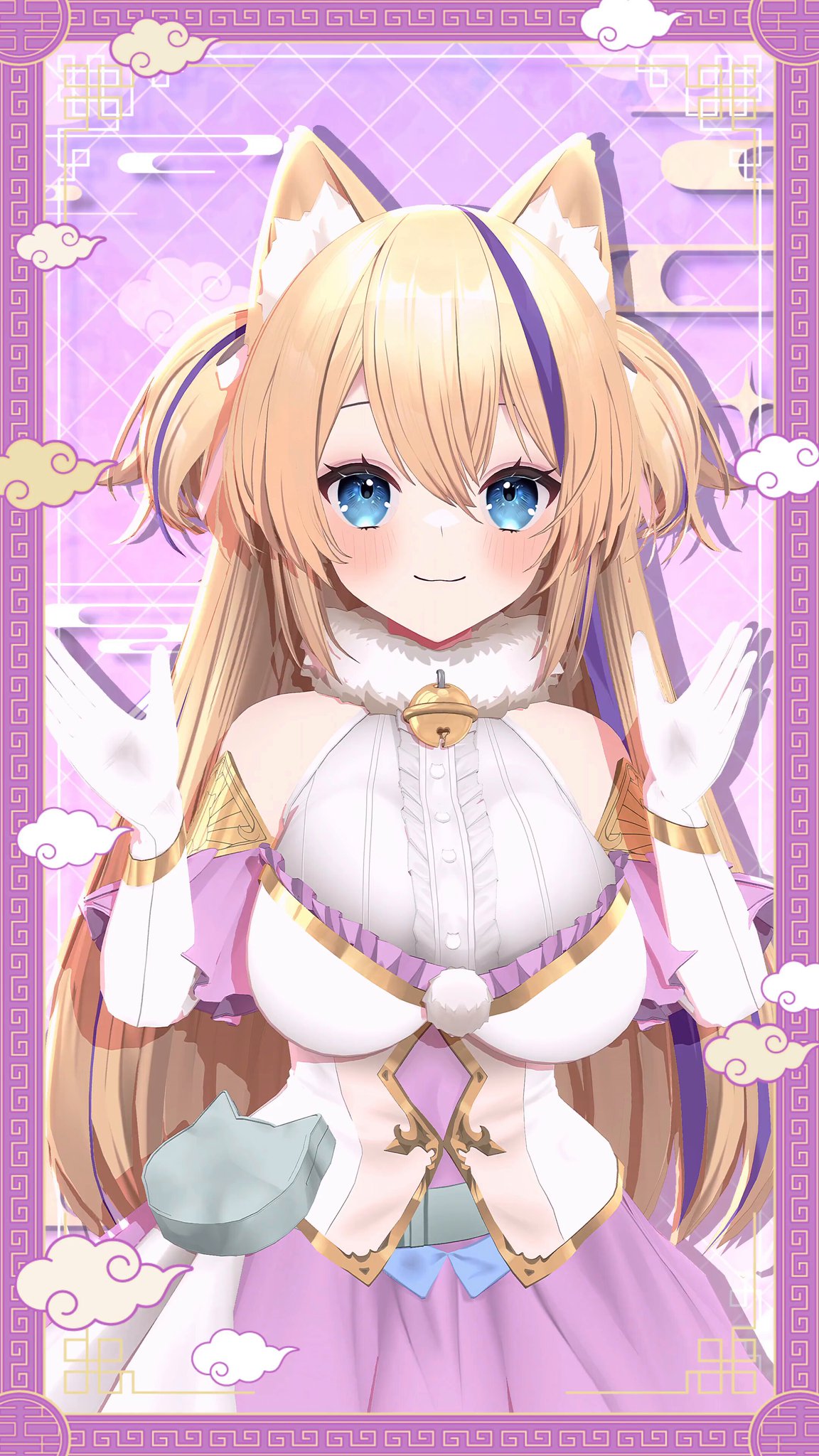 シーグラスアート　♡ひなまつり♡　うさねこver.　２Ｌサイズ程 シーグラスアート ♡ひなまつり♡ うさねこver. 2Lサイズ程