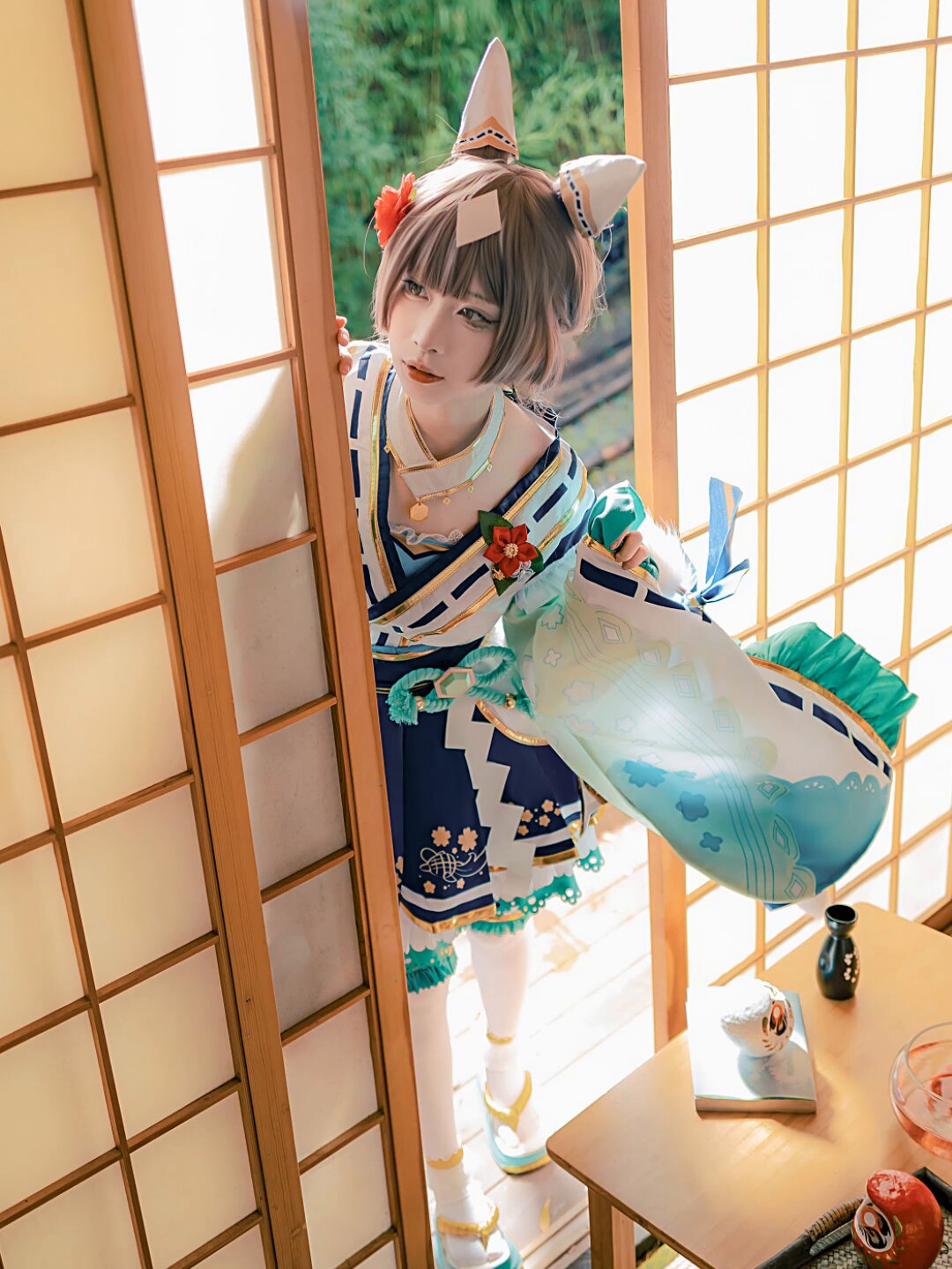 コスプレ衣装 サトノダイヤモンド ウマ娘 お正月衣装 花形・弥栄之翠 草履付 ウマ娘プリティーダービー ウマ娘 花形・弥栄之翠 サトノ