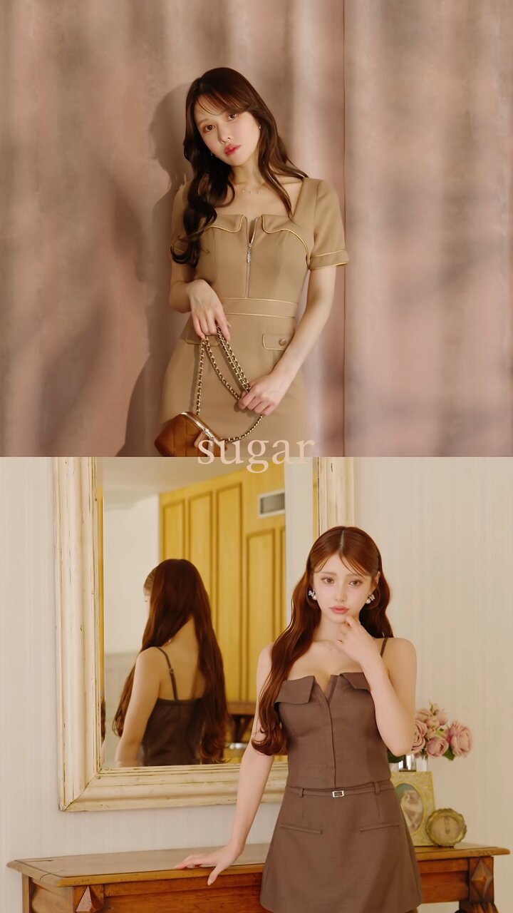 キャバドレス　sugar 予約商品/9月中旬発送予定】XSサイズあり【Glossy/グロッシー