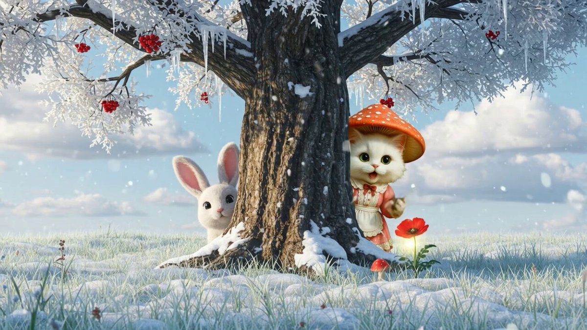 【原画】『キノコワタリ』（動物・森・犬・猫・植物） 原画】『キノコワタリ』（動物・森・犬・猫・植物）