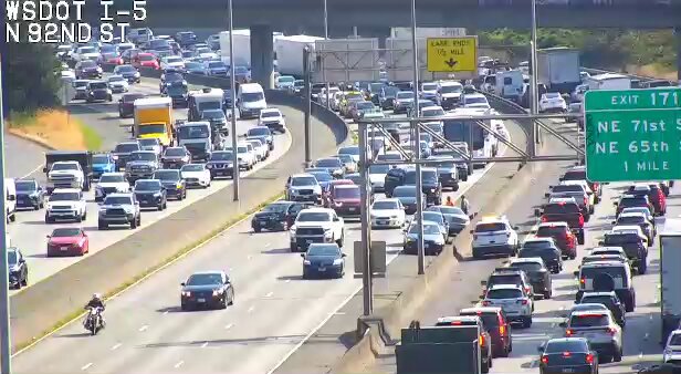 अद्यतन: एनबी I-5 एक्सप्रेस लेन के दो सही लेन