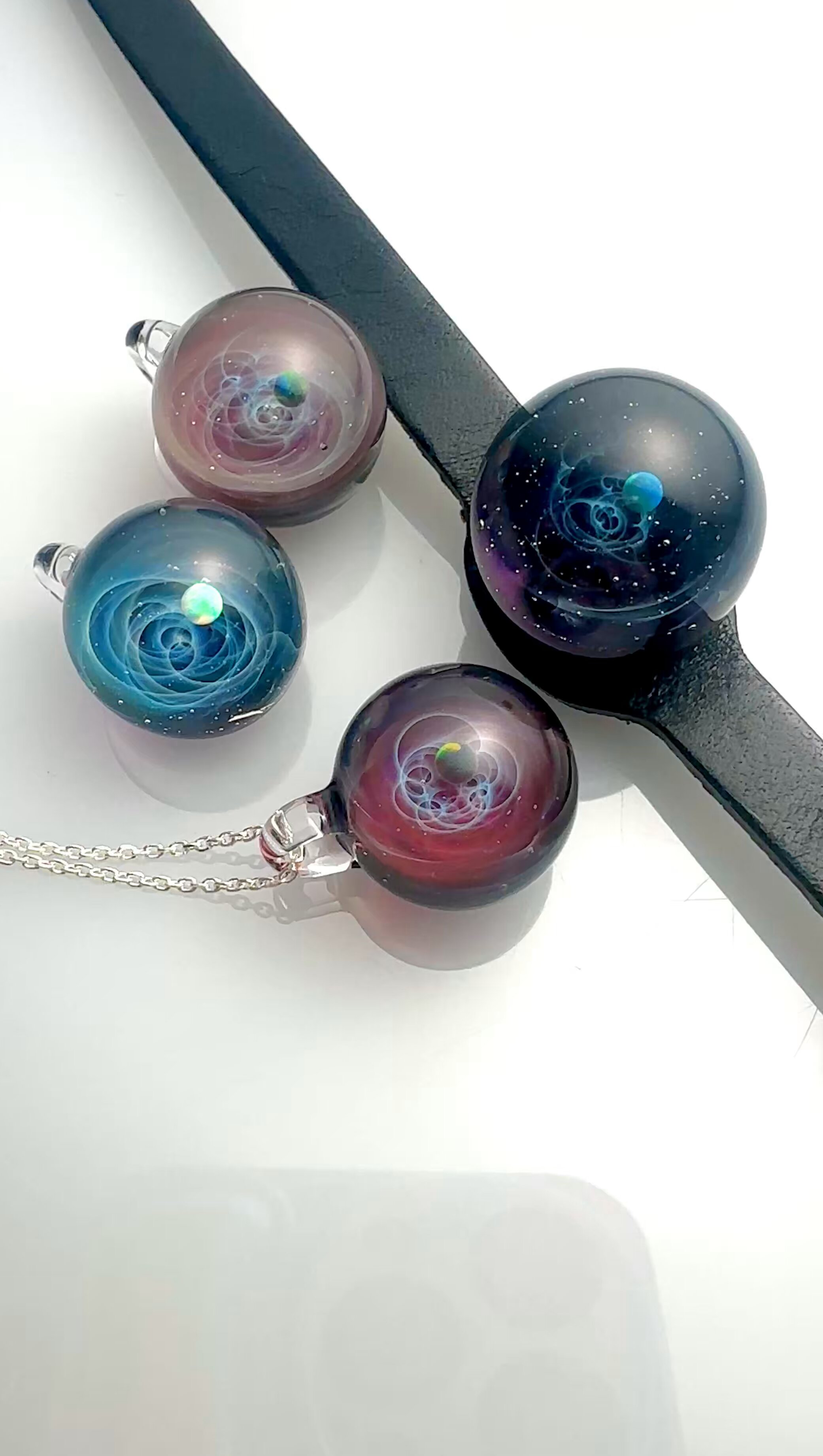 +α 宇宙ガラス　ミニマーブルオーブ　ブラックオパール　戸水賢志 α 宇宙ガラス ミニマーブルオーブ ブラックオパール 戸水賢志