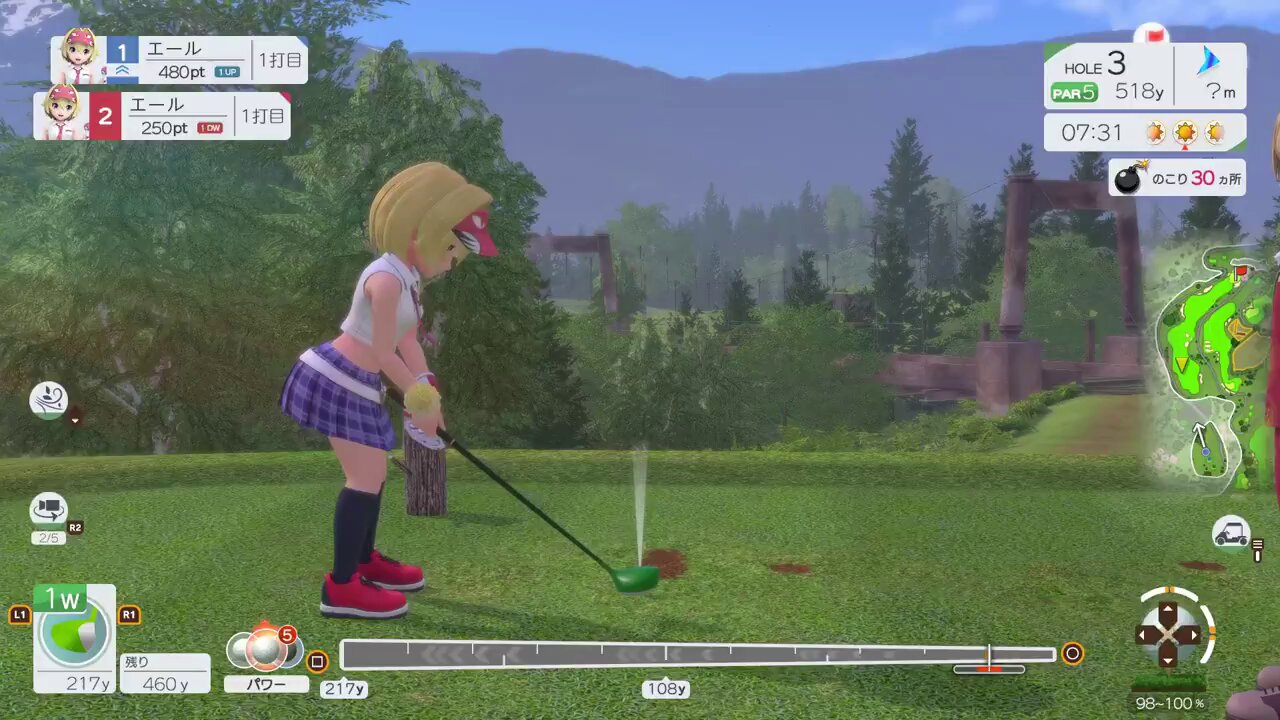 みんなのＧＯＬＦ3 初プレイ】みんなのGOLF3 ジェーン VS 裏ブルー VSモード - YouTube