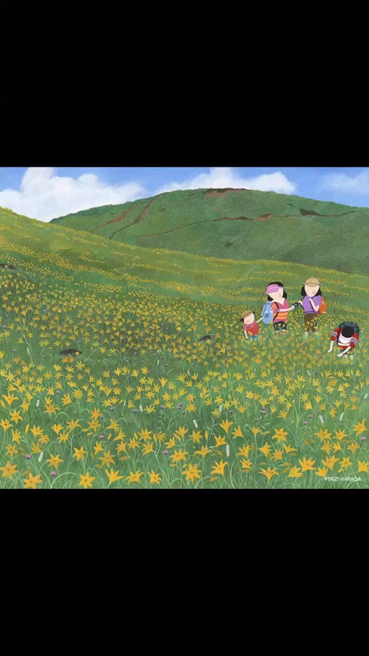 原田泰治 真作 「春 れんげ畑」ふるさとの四季 第七集 絵画 風景画