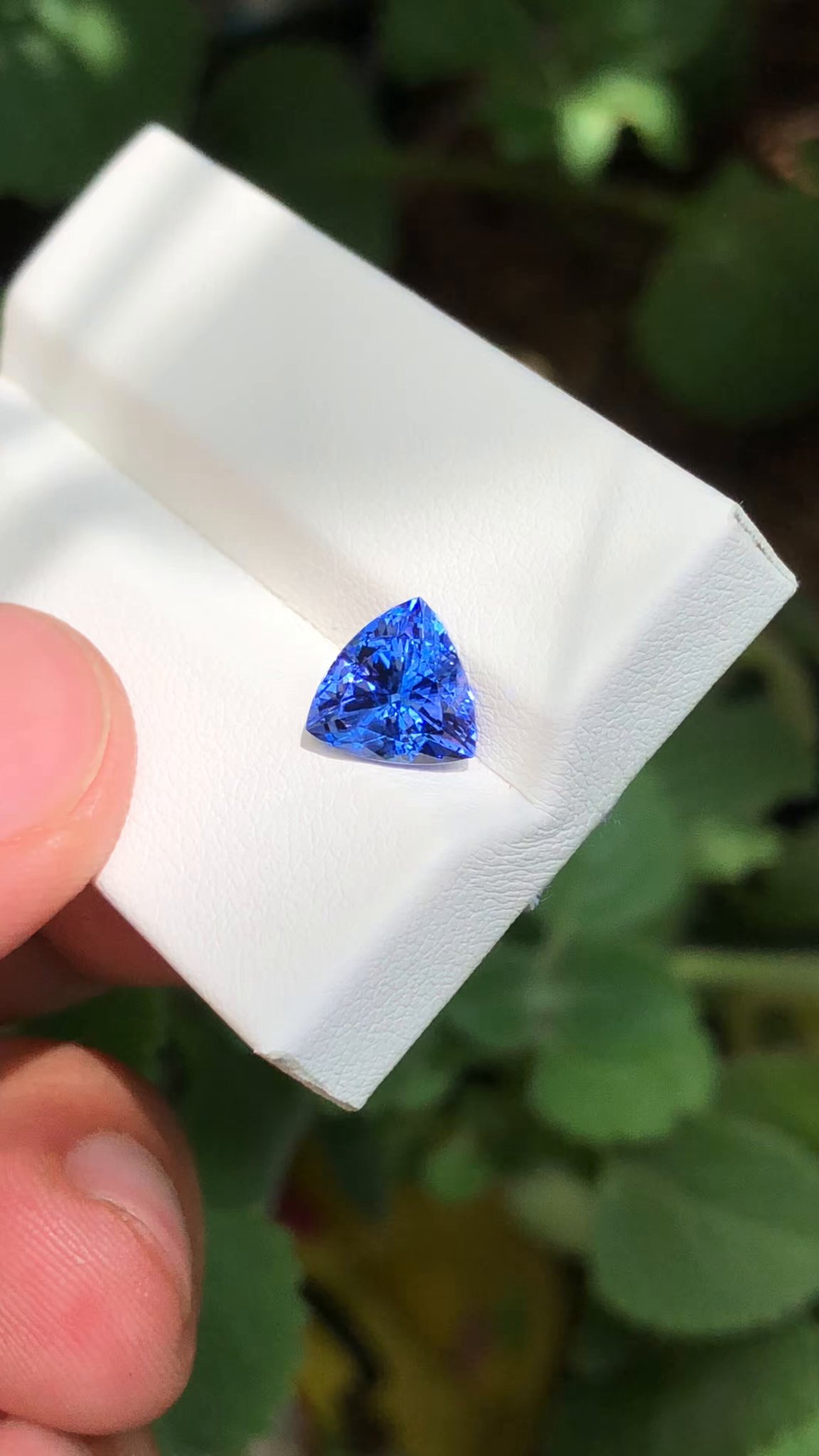 高品質-片耳【天然タンザナイト】6mm トリリアントカット タンザナイト トリリアントカット タンザニア産 1.13ct【240808
