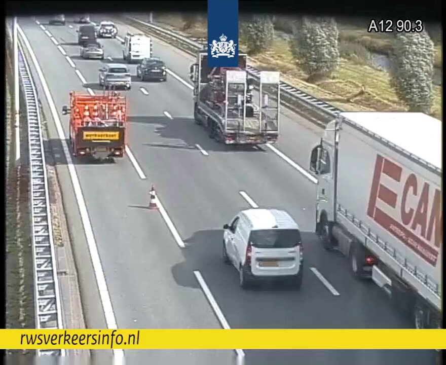 Afhandeling op de A12 bij Veenendaal