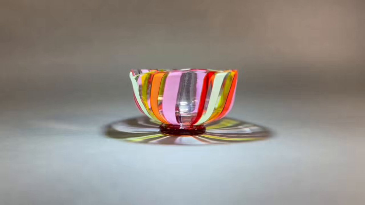ガラス作家　石井康治　カップ＆ソーサー　金彩　工芸品　成川美術館　手吹ガラス ガラス作家 石井康治 カップ＆ソーサー 金彩 工芸品 成川美術館