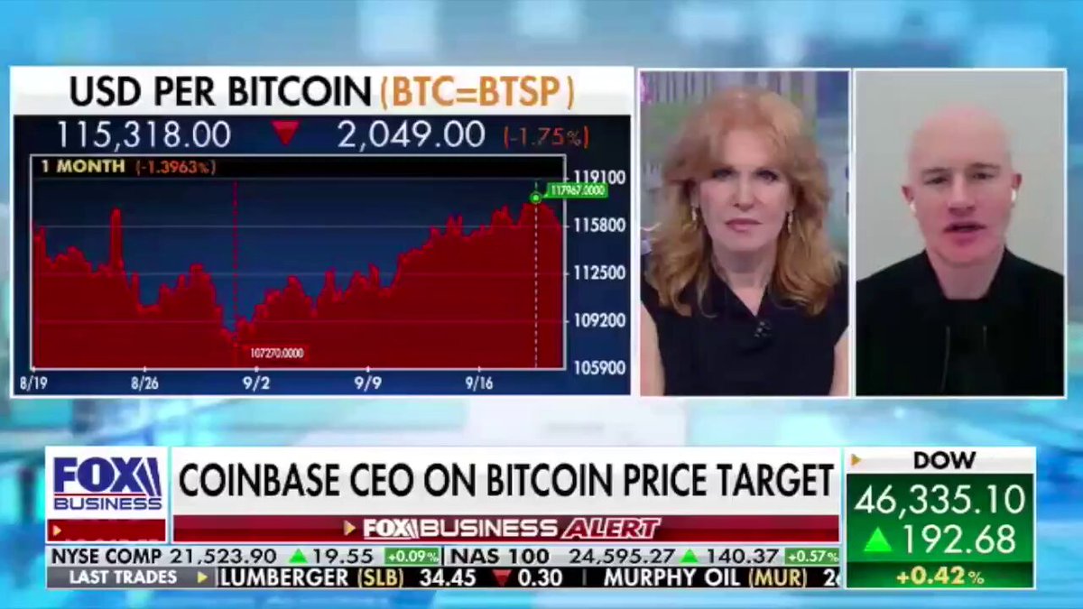 🥔CRIPTOVALUTE : "Brian Armstrong prevede Bitcoin a 1 milione di dollari entro il 2030: una strategia a lungo termine"