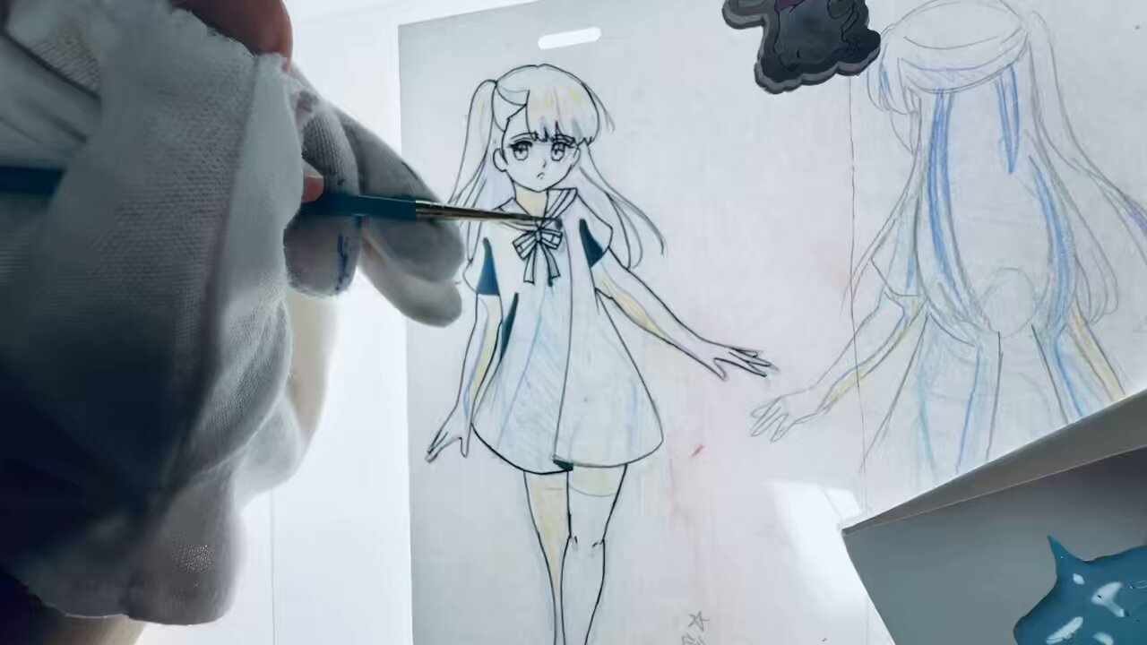 セル画「セロひきのゴーシュ」背景付き 元二郎 on X: 