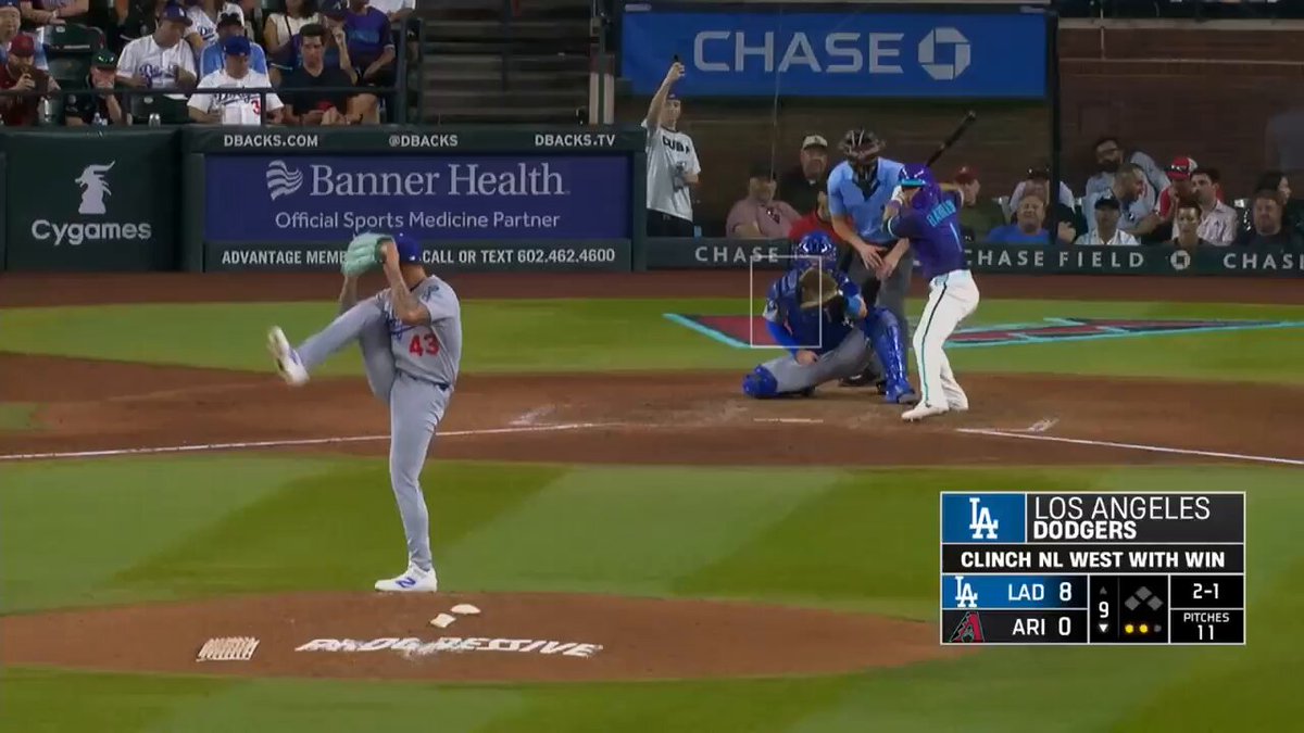 The NL West once again runs through the @Dodgers! #CLINCHED 

(MLB x @BudweiserUSA) 