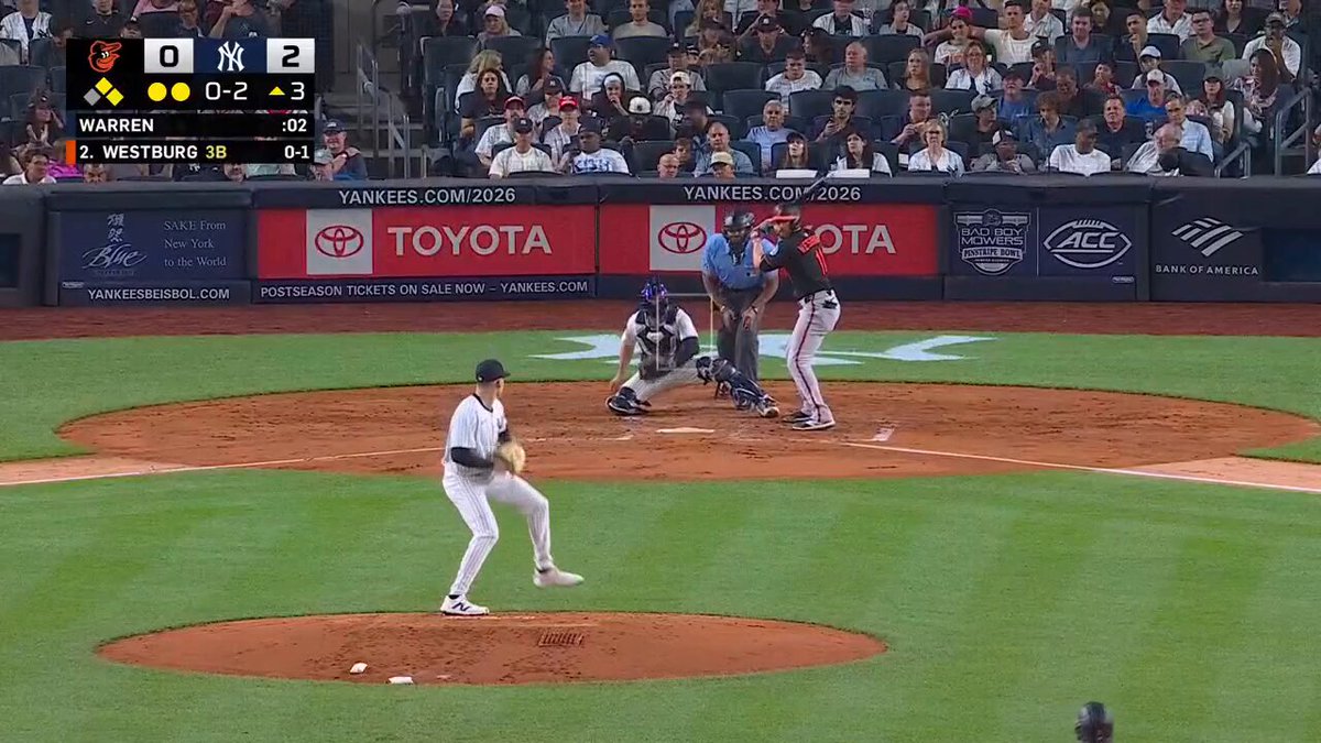 Jordan Westburg gives the Orioles the lead in the Bronx with a 3-run homer!

(via @Orioles)

