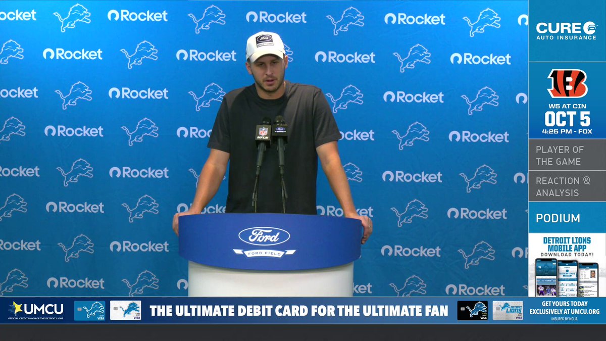 "He's one of those heartbeat guys for us."
JG on Kalif Raymond 