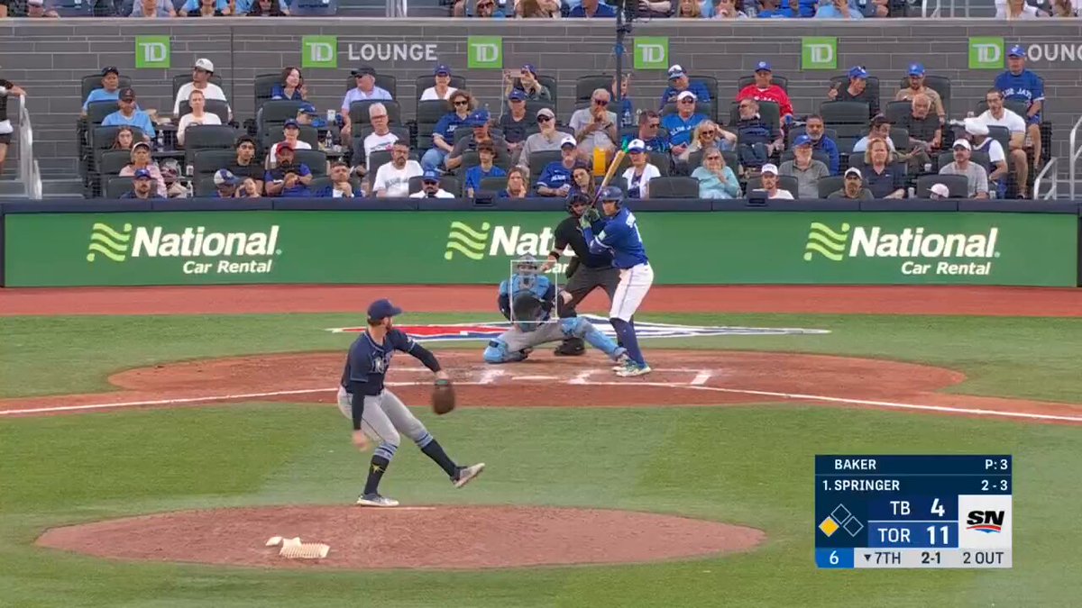 George Springer and the @BlueJays roll on with a blast to right 😤 