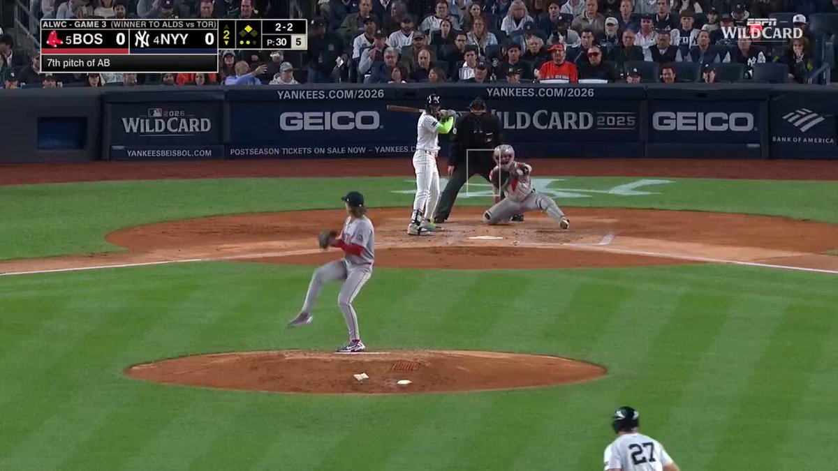 Connelly Early froze Jazz Chisholm Jr. with a perfect sinker 😮‍💨

#Postseason 