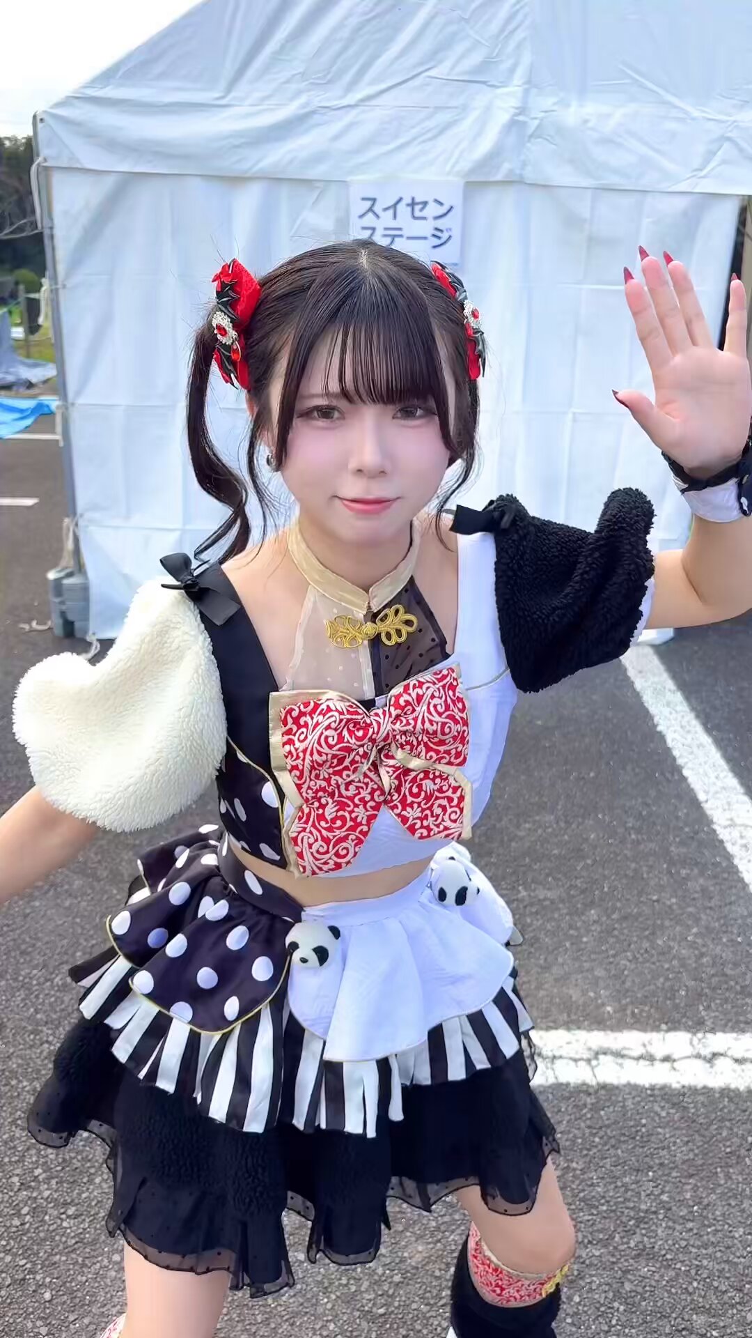 パンダ•*¨*•.¸♬︎ ローリングパンダズ｜ドローコードシュシュ｜ユニセックス