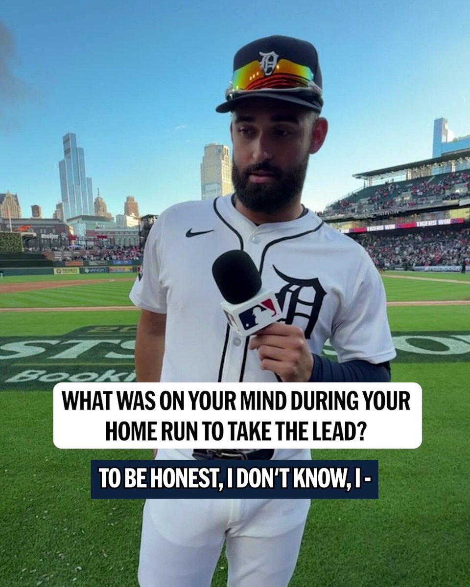 Riley Greene blacked out when he hit his massive go-ahead homer 🤣 