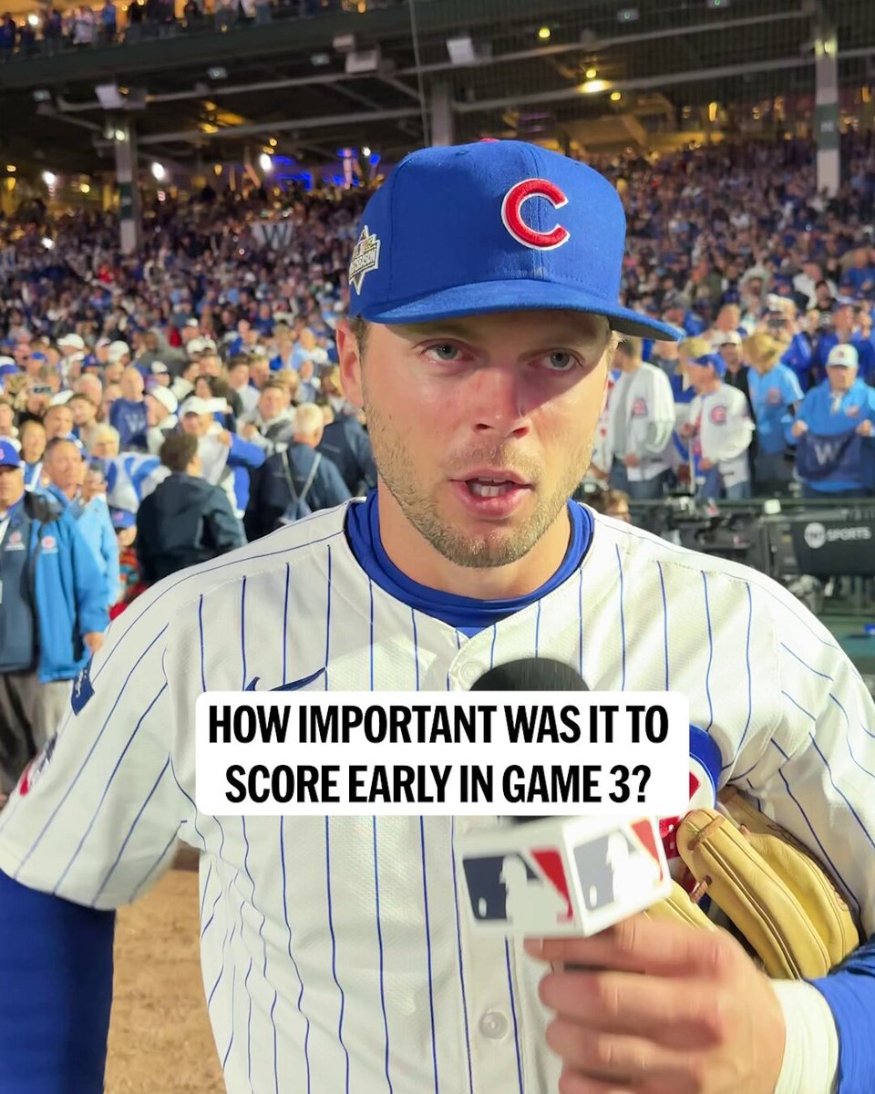With Go, Cubs, Go blasting through the stands, Nico Hoerner weighs in on a critical Game 3 W 💪 