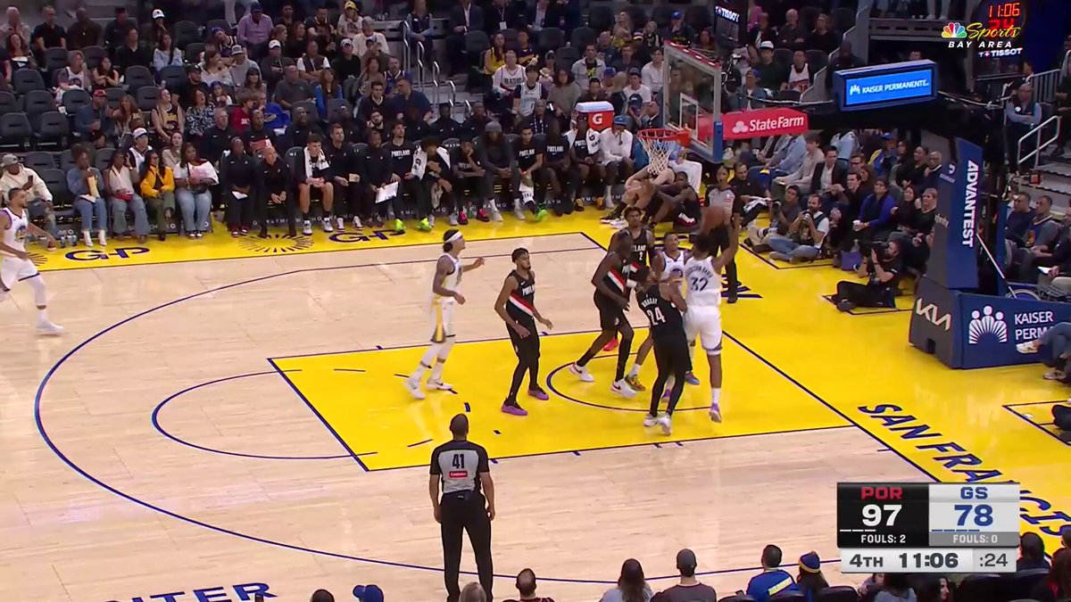19-POINT 4Q COMEBACK... COMPLETE ✅

Quinten Post (15 PTS) & LJ Cryer (14 PTS) combine for 29 late to help Golden State outscore Portland 51-26 in the final period!

The Warriors improve to 2-0 in preseason action 🔥 