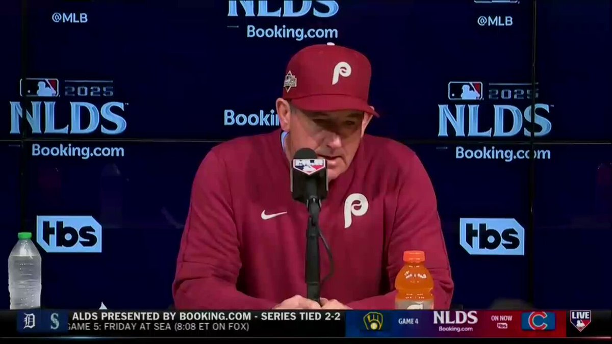 "I feel for [Orion Kerkering] because he's putting it all on his shoulders. But we win as a team and we lose as a team."

Phillies skipper Rob Thomson addresses the media following tonight's loss. 