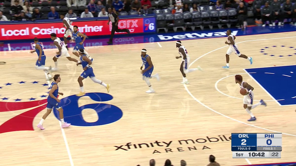 three ball courtesy of @TyreseMaxey 👌 