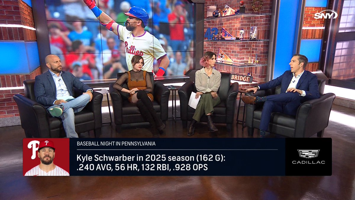 On Baseball Night in New York, @John_Jastremski and @AlbaneseLaura discuss if Kyle Schwarber is a fit for the 2026 Mets

▶️ Tri-State @Cadillac 