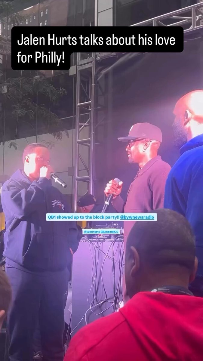 Jalen Hurts discussing how much he loves the city of Philadelphia at the World of Flight store opening today. 🦅

(🎥: hurtsfanzone on IG) 