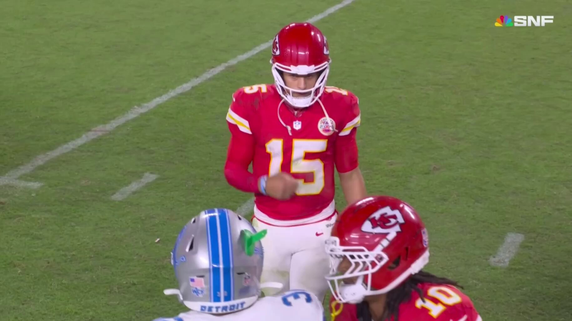 The Athletic on X: "A fight broke out at the end of the Lions-Chiefs game.  The events that led to it: ◽️ Brian Branch refused to shake hands with  Patrick Mahomes ◽️