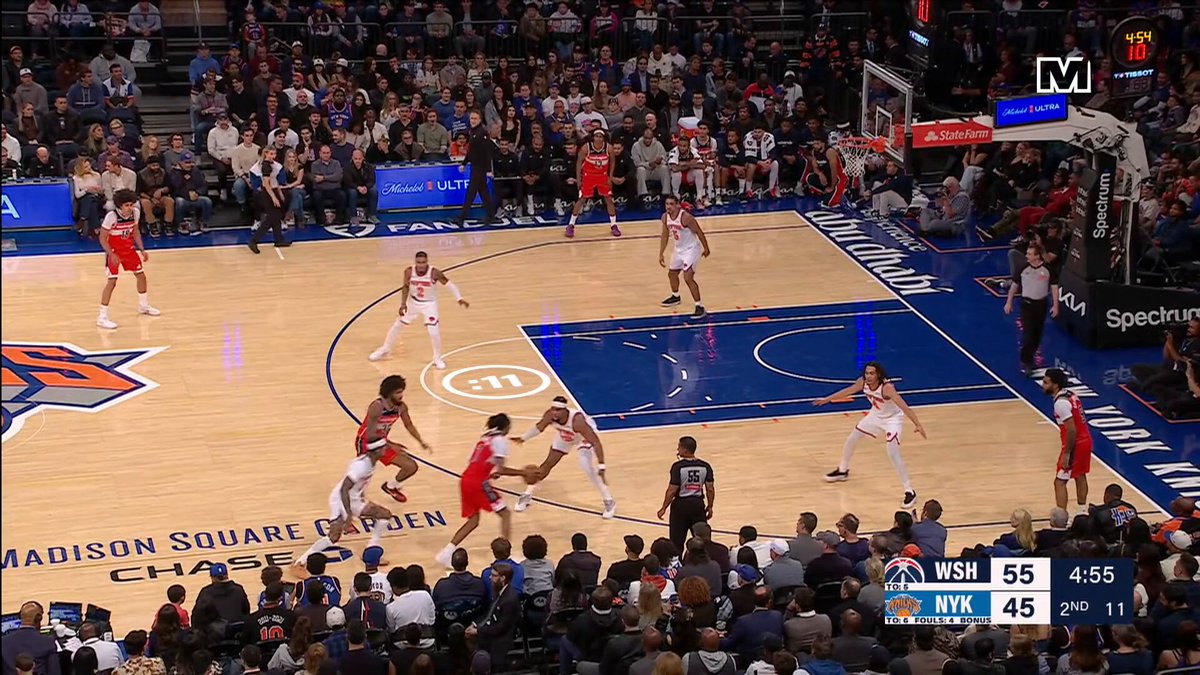 I wonder if we'll see a big uptick in FT attempts for Kyshawn George this season. He averaged 2.0 FTA last year; had 5 FTA last night and 4 FTA already tonight.

7 total and-1s last season, already has two tonight including this one on a well-timed move to draw contact: 