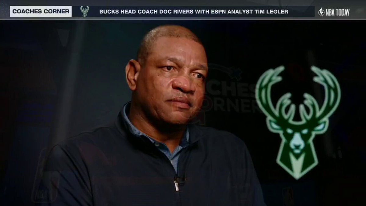 Bucks coach Doc Rivers discusses offensive sets used in game with @LegsESPN 👀 