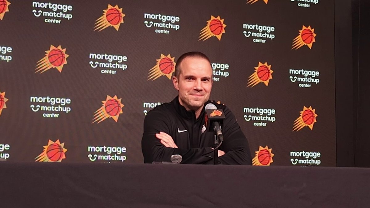 From Tuesday night:

Jordan Ott after 113-104 Suns win over Lakers in final preseason game: "The joy and spirit of competing, doesn't matter where it is, that's what we got to find. We did that tonight." 

On rookie Khaman Maluach: "He's setting a new standard." #Suns #LakeShow 