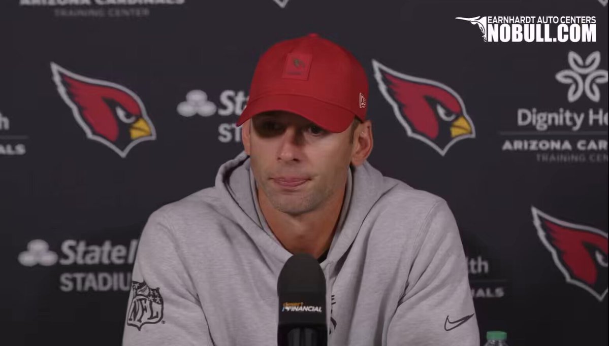#Cardinals HC Jon Gannon was asked when he learned to take emotion out of the equation of coaching:

"2007, when our Quarterback went to jail." 