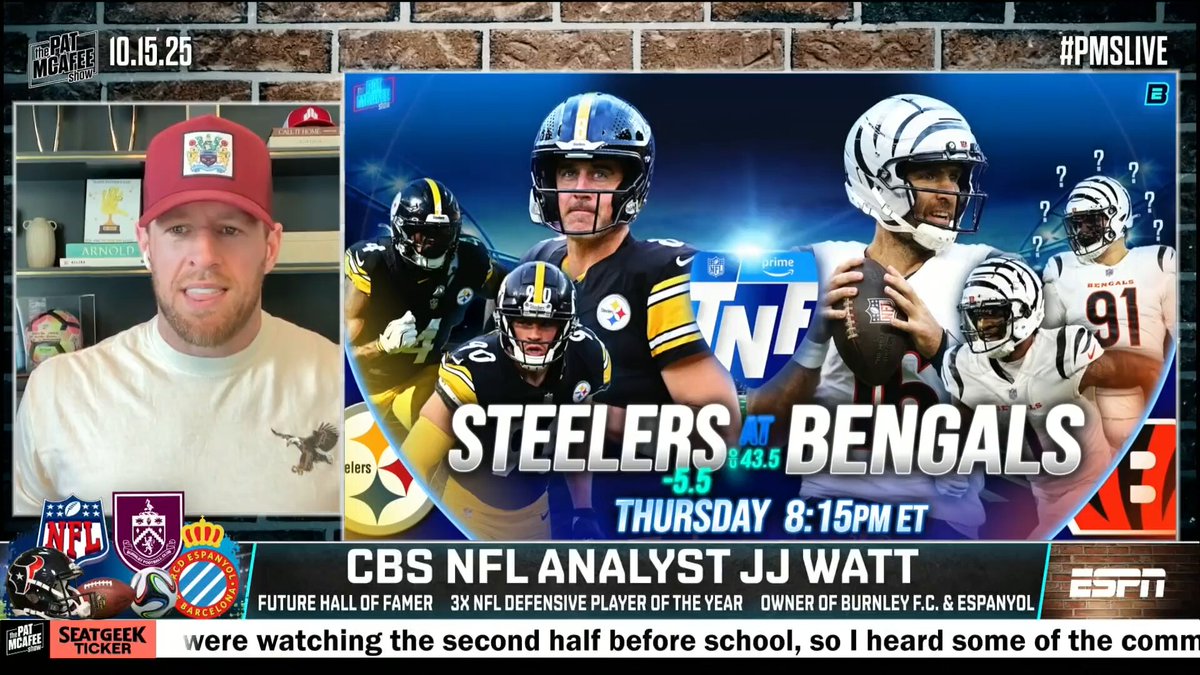 "The Steelers just know who they are right now. You can tell that they know how they have to play these games and win these games."

@JJWatt on the Steelers ahead of their game against the Bengals ✍️ 
(via @PatMcAfeeShow) 