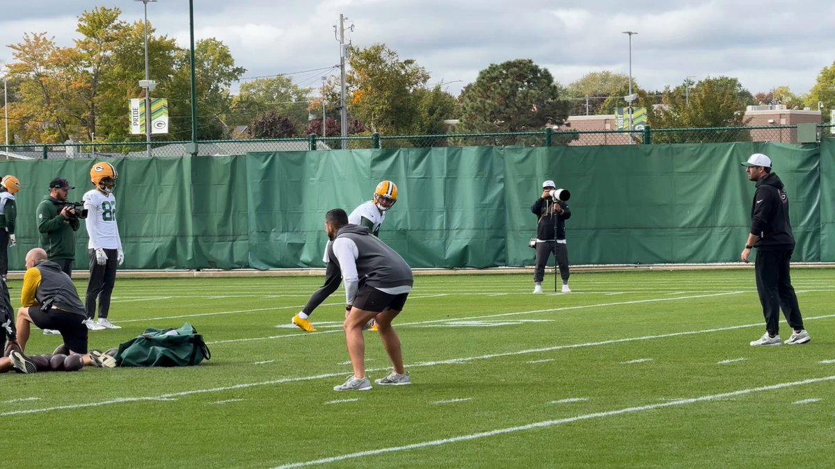 Brandon McManus normally kicks Wednesdays, but he’s in sweats and sneakers today. Lucas Havrisik is suited up to kick.

Devonte Wyatt, Lukas Van Ness and Zach Tom not practicing. Anthony Belton returned to practice. Dontayvion Wicks also practicing.

Here’s Christian Watson, who could debut Sunday: