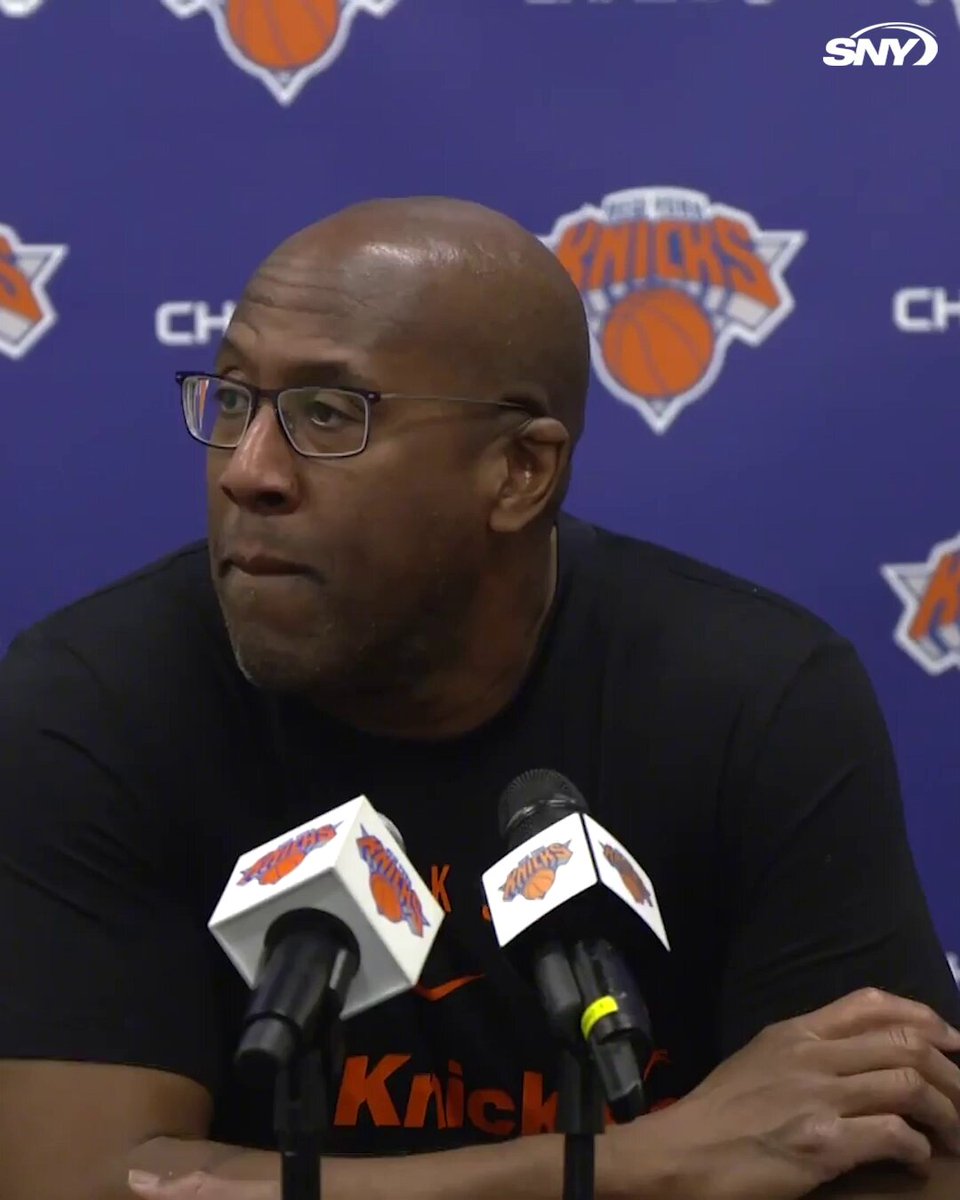 "Our standard... is first thing, everybody's got to sacrifice. You've got to sacrifice for one another at all times."

Mike Brown gives an extended answer about the Knicks' roster battles and the culture he's trying to build with the Knicks: 