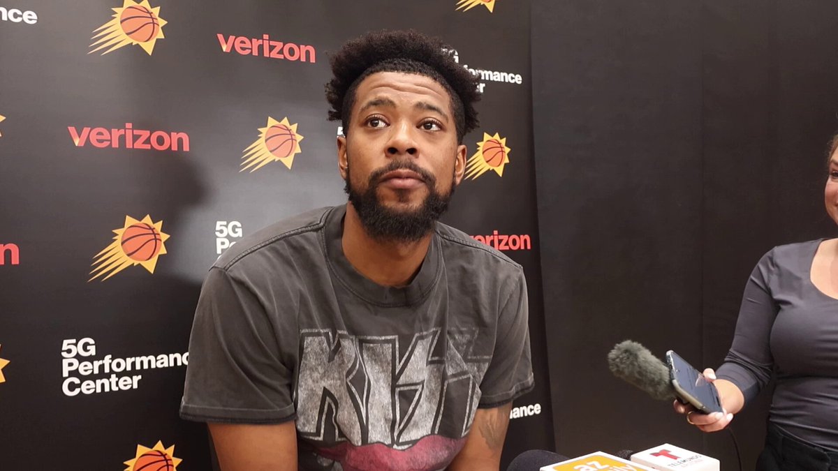 "Great summer."

Jordan Goodwin initially addressing his scoring in preseason.

19 vs Nets in win. 24 vs Lakers in Tuesday's win.

On revenge game vs Lakers: "I just go out there and compete every game. I guess all my games are revenge games no matter who it is." #Suns #LakeShow 