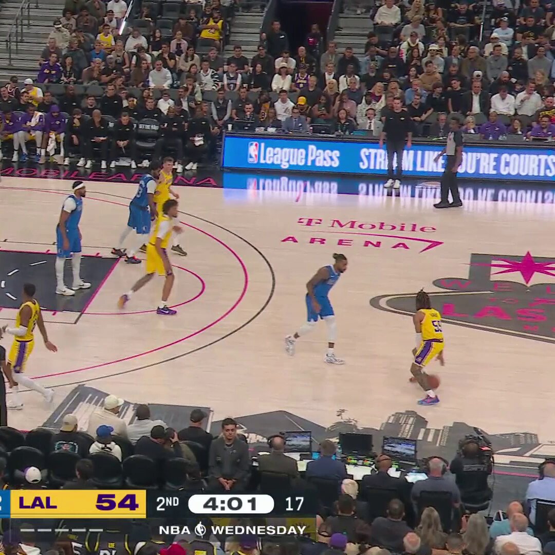 And-1 for Rui Hachimura! 

His 13 2Q points have the Lakers up at the break... 
