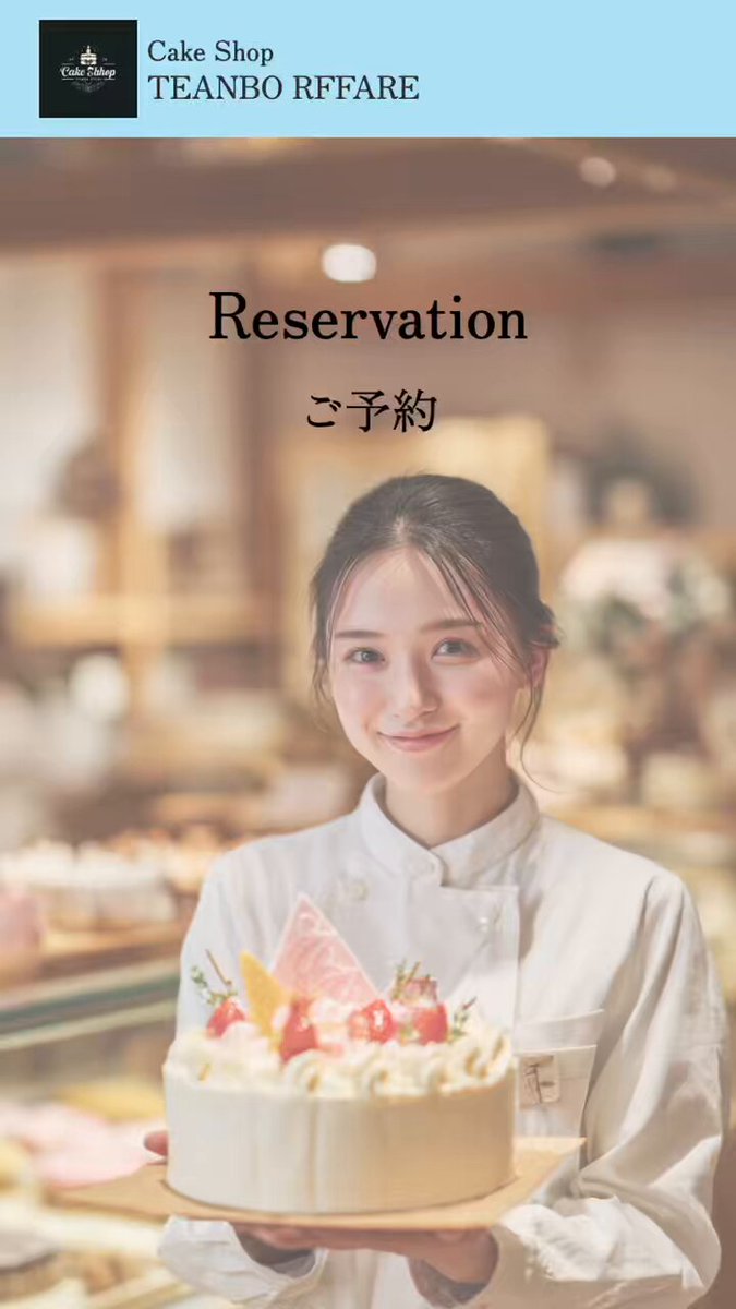 Image for the Tweet beginning: HP制作で予約システムが構築できたらな〜と思ったので、
架空のケーキ屋さんをイメージして予約フォームを制作してみました💡

使用したプラグインは「Forminator」です✨

#デイトラ
#Web制作
#Webデザイン 