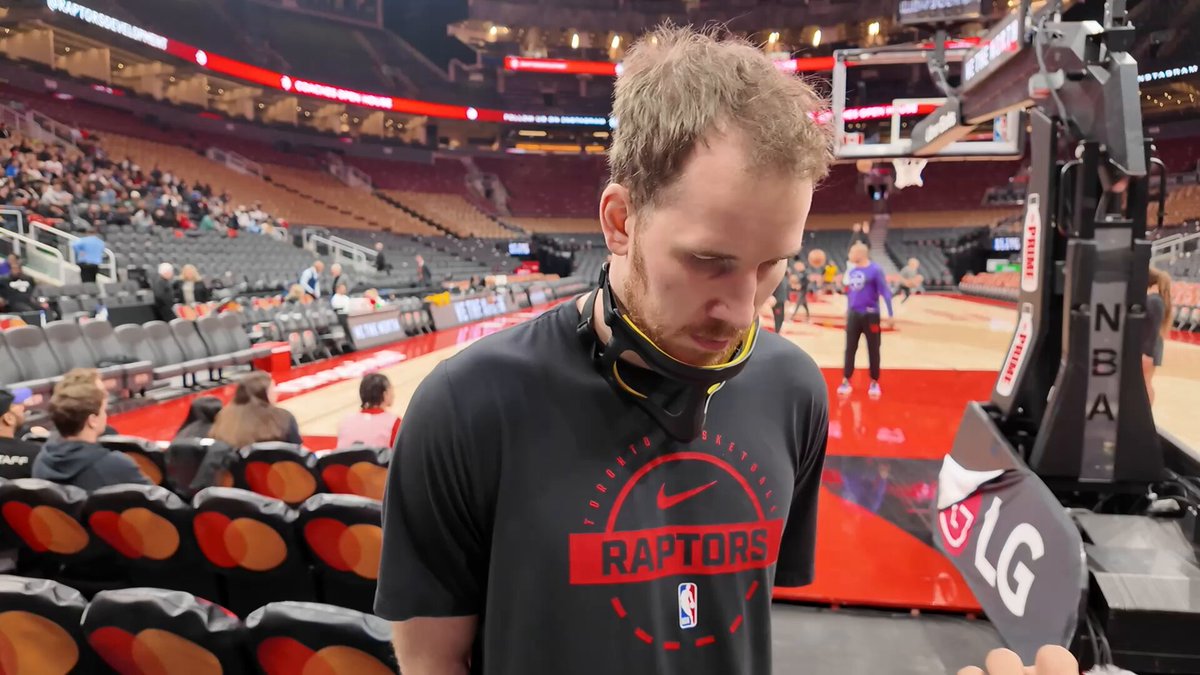 a quick check-in with jakob poeltl:
- how he broke his nose, and dealing with back spasms
- excitement for Raptors' improved defense
- adjusting to playing with brandon ingram 