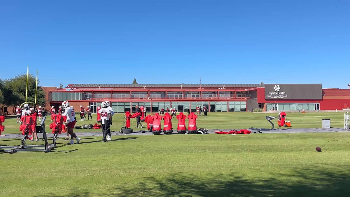 Kyler Murray getting reps again with the practice squad receivers today. 