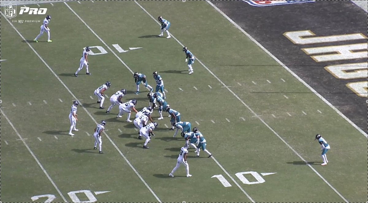 The Seahawks were 1/12 on third down against the Jags. The 1 conversion was Kupp's TD, which you can see here was a case of having an answer for a pressure look. Many of the other 3rd down plays....did not go like this. 