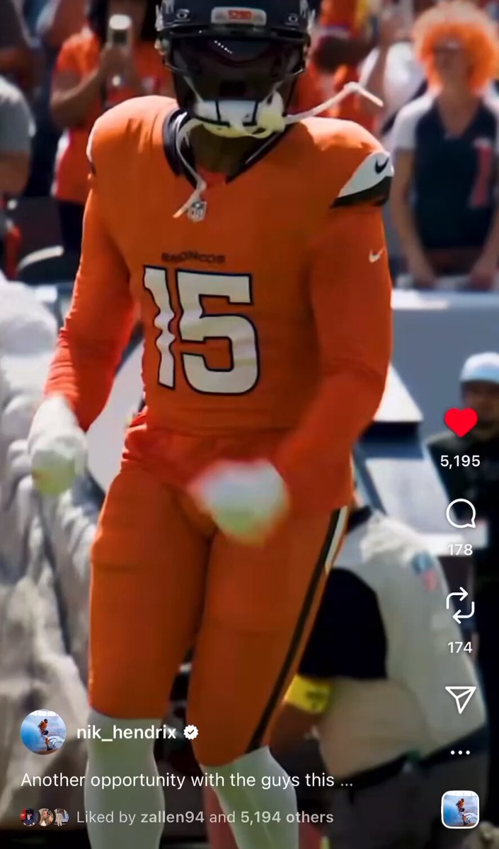 Nik Bonitto with an incredible hype video on IG leading up to Sunday’s Broncos-Giants game and a little ~shade~ thrown at the Giants with his caption:

“Another opportunity with the guys this weekend! #BroncosCountry #glasses 🕶️” 
