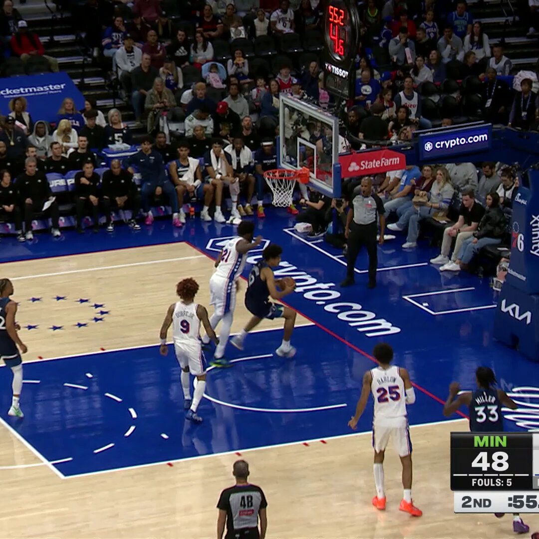 COAST. TO. COAST.

Joel Embiid up to 9p/5r/7a/3s in the 1st half of his preseason debut 🔥 