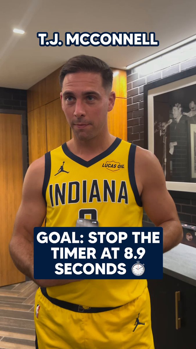 T.J. McConnell tries to stop the timer at 8.9 seconds ⏱ 