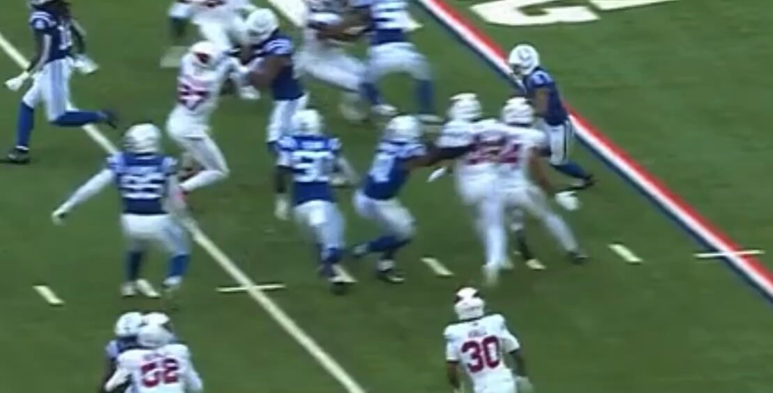 #Cardinals LB Akeem Davis-Gaither was fined $17,389 for unnecessary roughness because of his hip-drop tackle on #Colts WR Anthony Gould in the second quarter of Indy’s Week 6 win over Arizona.

Davis-Gaither was not flagged for this now-banned tackle during the game. 