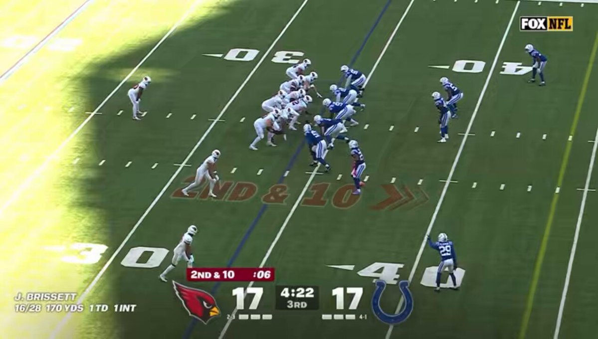 #Colts LB Zaire Franklin was fined $11,593 for unnecessary roughness because of his late hit on #Cardinals TE Elijah Higgins in the third quarter of Indy’s Week 6 win over Arizona.

Franklin’s penalty aided an eventual go-ahead TD by the Cardinals later on in this drive. 