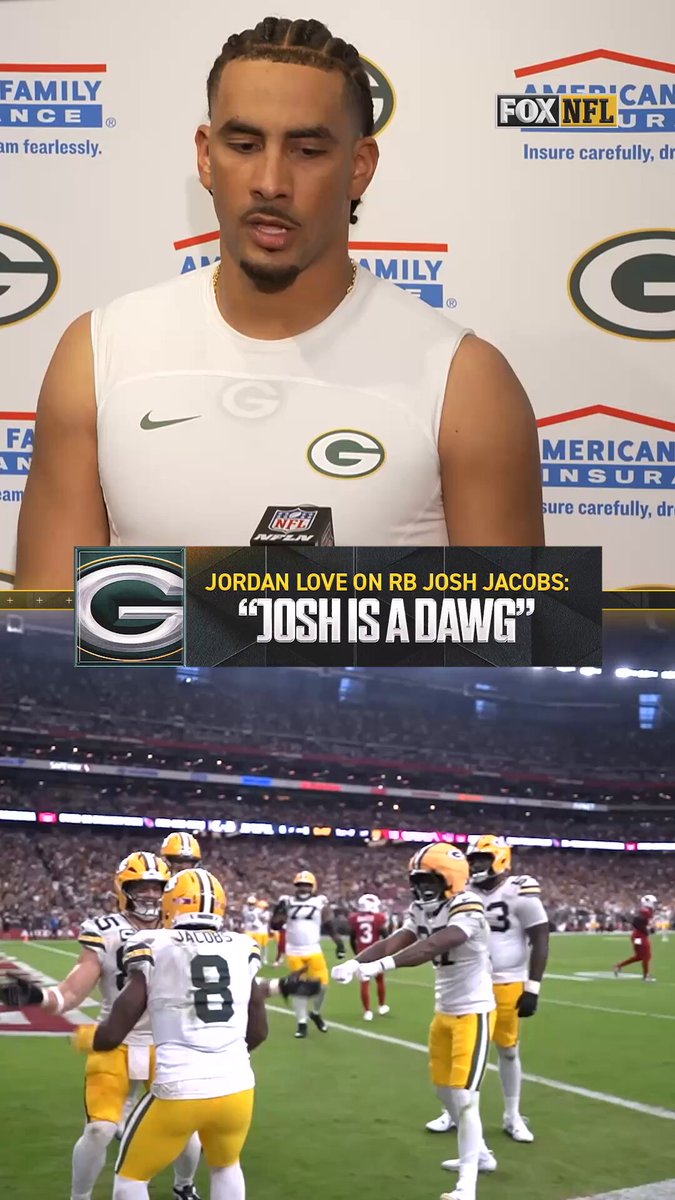 Jordan Love gave his praise to RB Josh Jacobs! 🫶

(via @packers) 