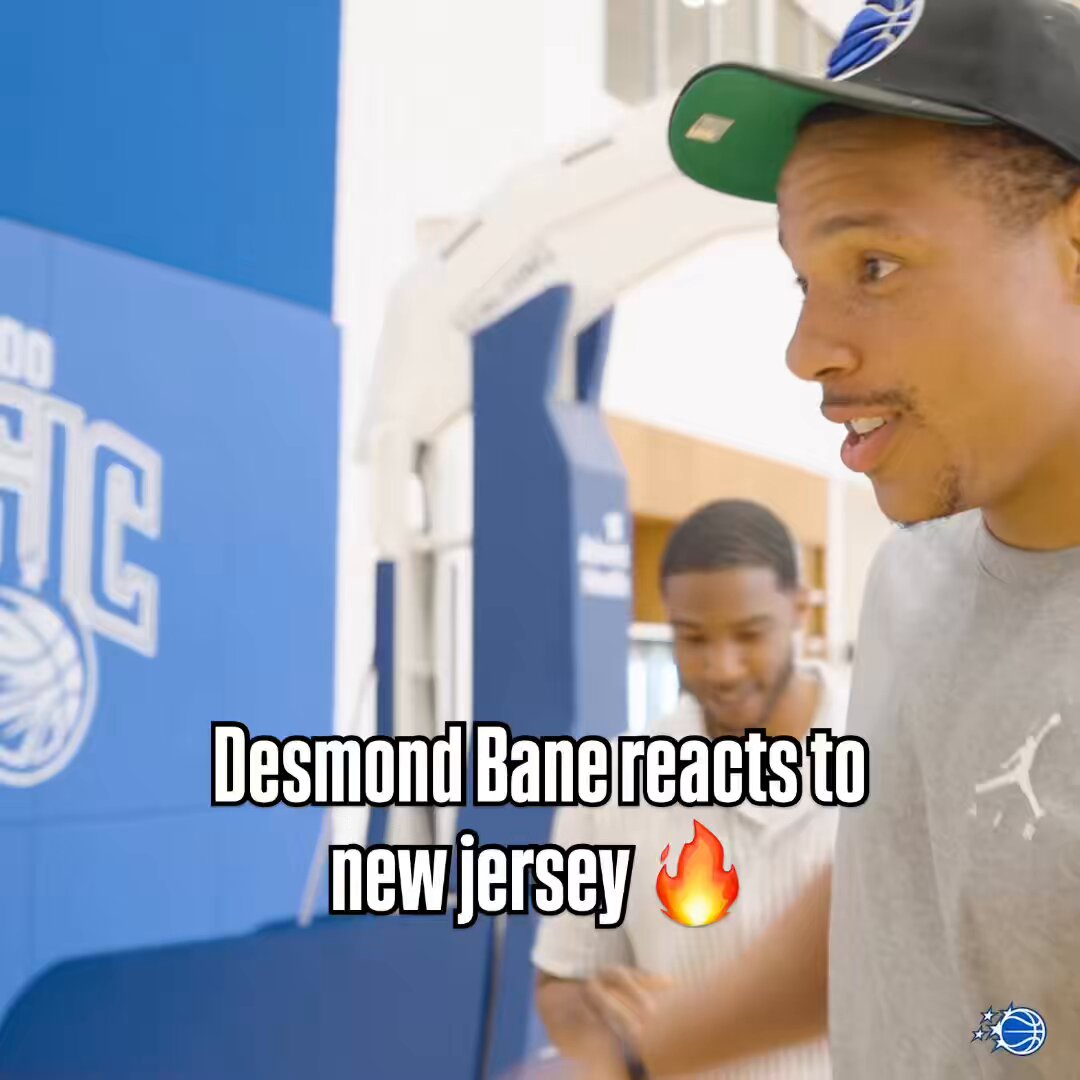 throwback to when @DBane0625 got his new Magic jersey 🔥 