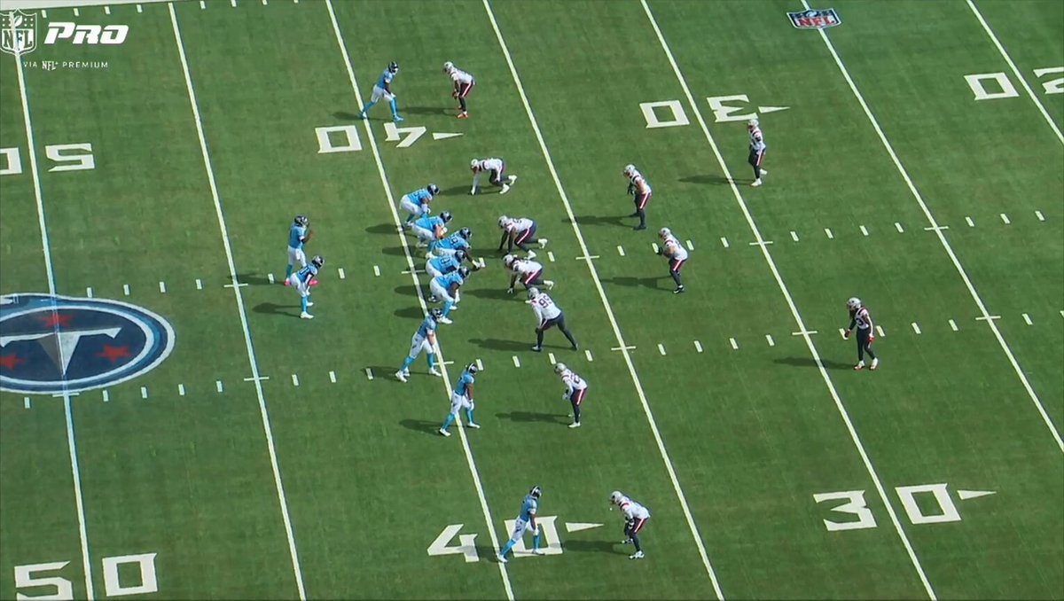 The Titans scored their lone TD on a play they hadn't called yet this year, which doubled as a tendency-breaker mid-game.

TEN had spammed Flood concepts (passes with short, intermediate and deep routes to 1 sideline), then ran a post here instead of a clear-out or corner route. 