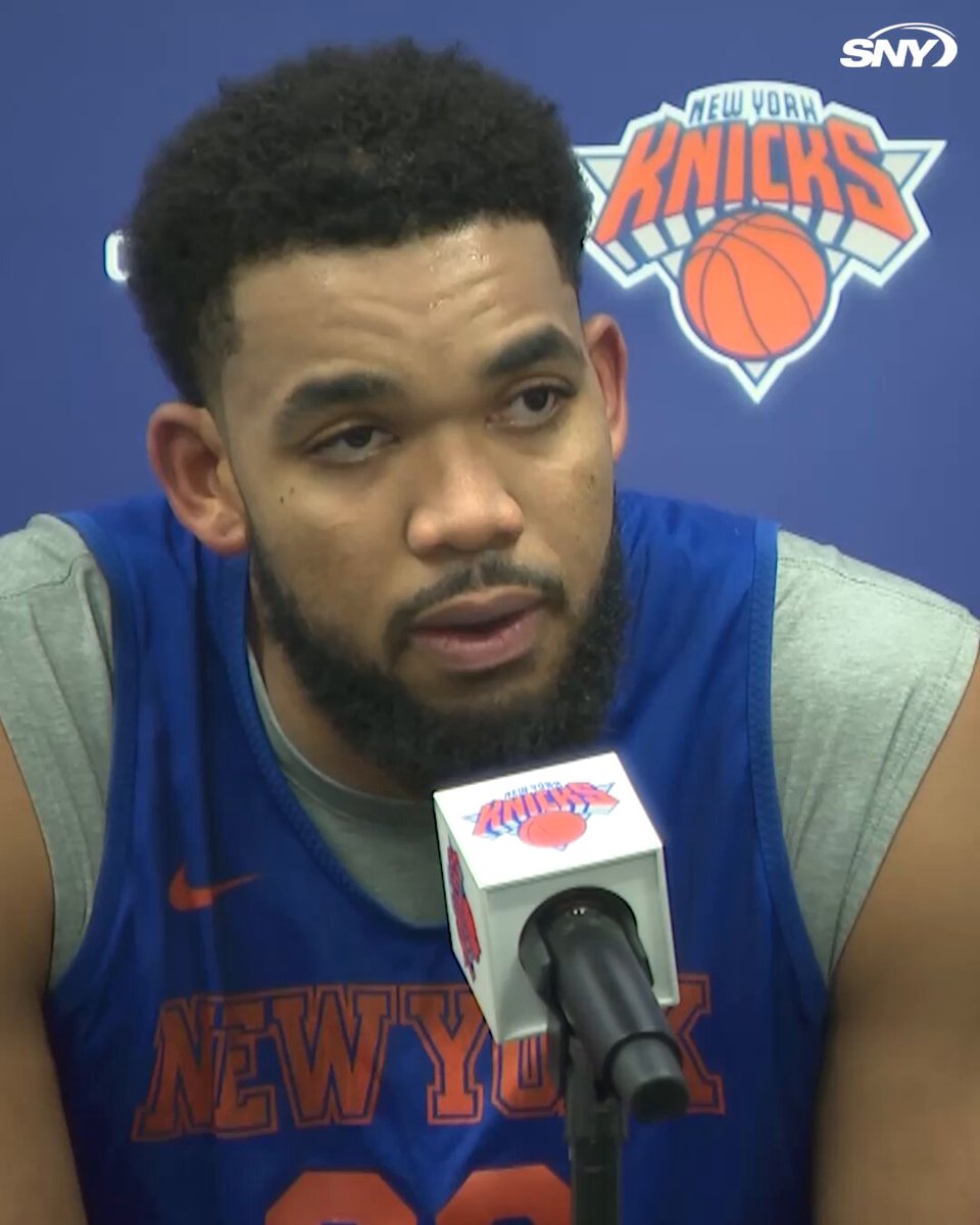 Karl-Anthony Towns is asked about his potential in the Knicks' new offense under Mike Brown:

"Honestly, I don't know - but we're figuring it out" 